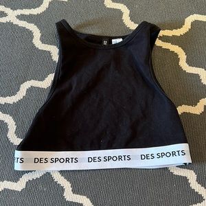 H&M Athletic Small Black Crop Top